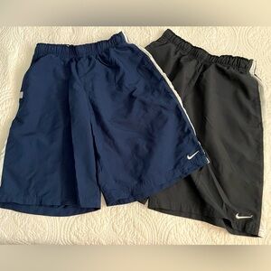 EUC Nike Dri-FIT Athletic Shorts-2 pairs (navy and black) Boys L